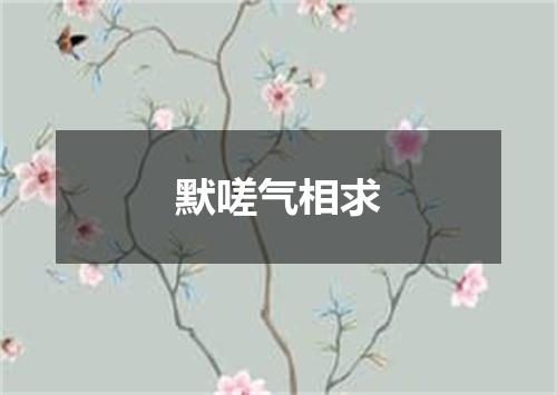 默嗟气相求