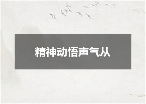 精神动悟声气从