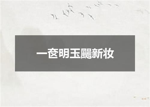 一奁明玉颺新妆