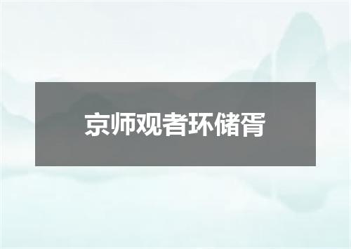 京师观者环储胥