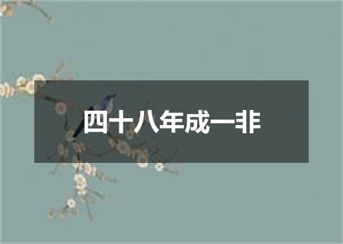 四十八年成一非
