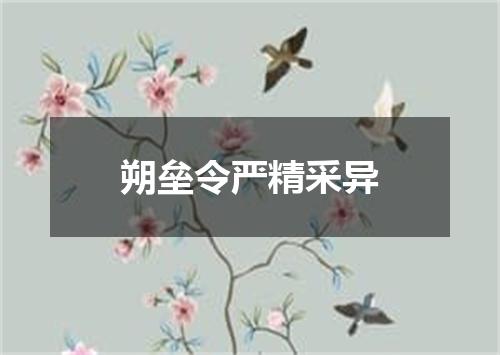 朔垒令严精采异