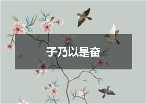 子乃以是奋