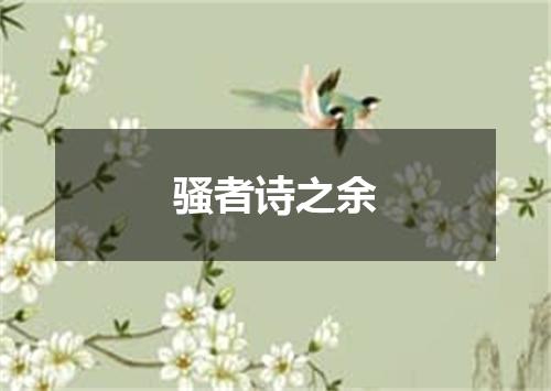 骚者诗之余