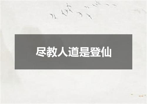 尽教人道是登仙