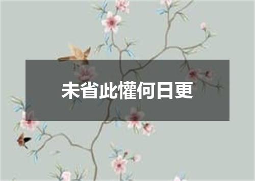 未省此懽何日更