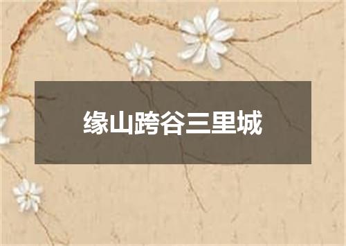 缘山跨谷三里城