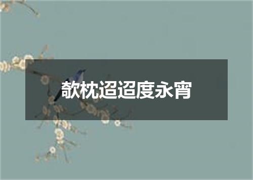 欹枕迢迢度永宵