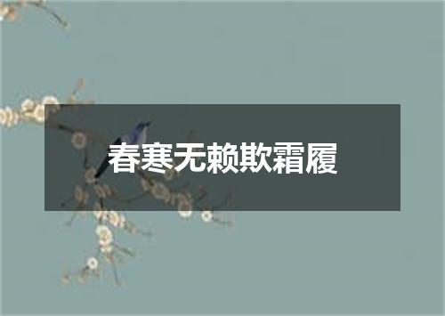 春寒无赖欺霜履