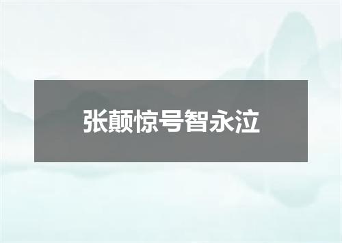 张颠惊号智永泣