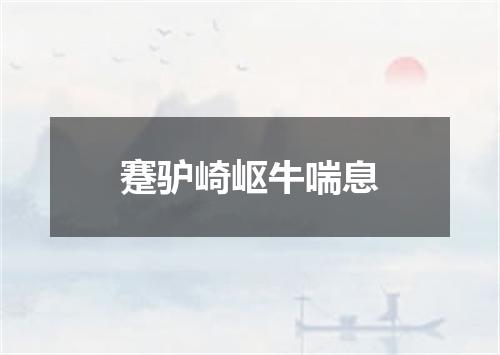蹇驴崎岖牛喘息