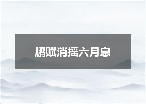 鹏赋消摇六月息