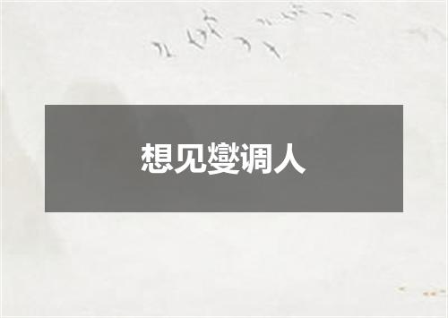 想见燮调人
