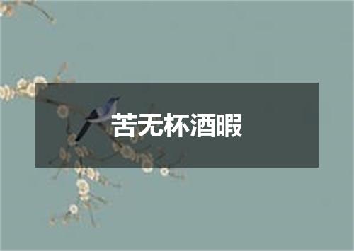 苦无杯酒暇