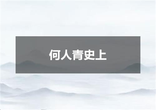 何人青史上
