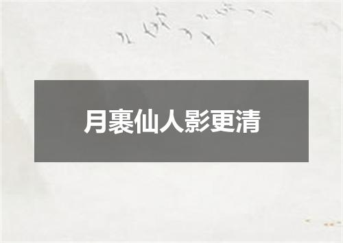 月裹仙人影更清