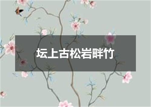 坛上古松岩畔竹