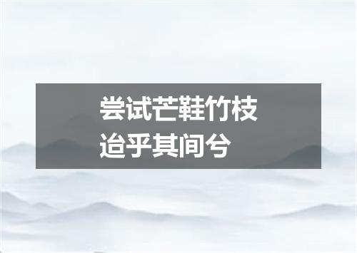 尝试芒鞋竹枝迨乎其间兮
