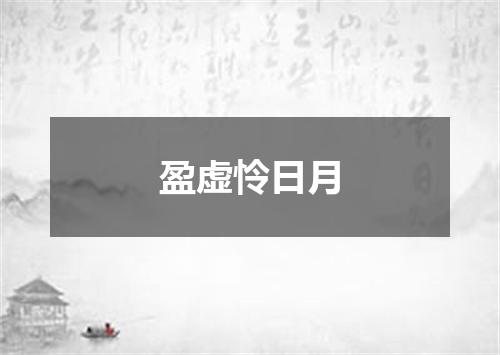 盈虚怜日月