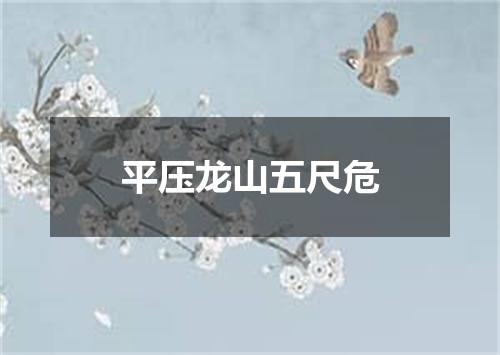 平压龙山五尺危