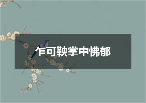 乍可鞅掌中怫郁