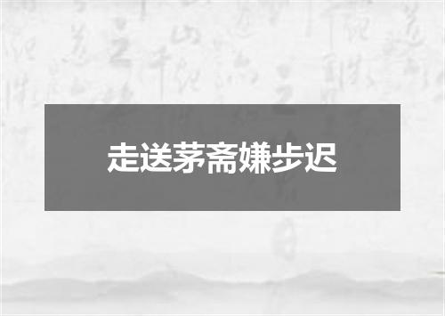 走送茅斋嫌步迟