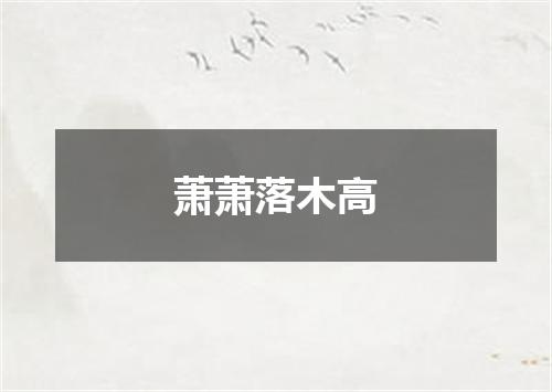 萧萧落木高