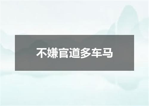 不嫌官道多车马