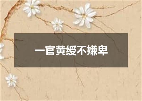 一官黄绶不嫌卑