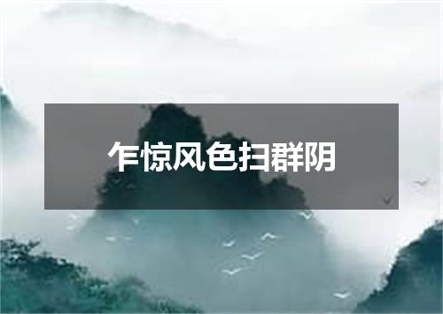 乍惊风色扫群阴