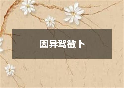 因异驾徵卜