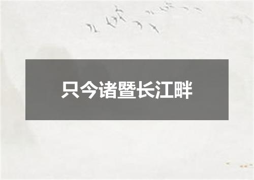 只今诸暨长江畔
