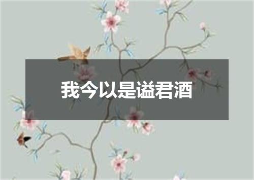 我今以是谥君酒