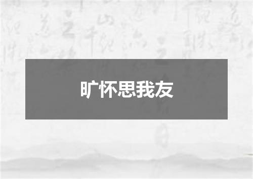 旷怀思我友