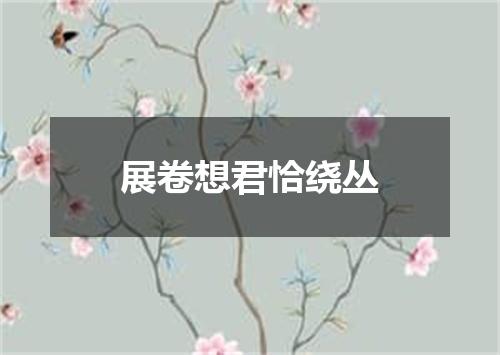 展卷想君恰绕丛