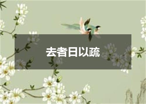 去者日以疏