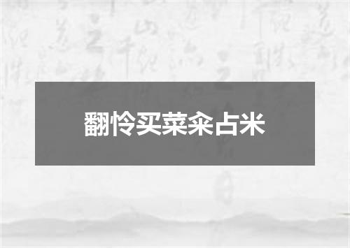 翻怜买菜籴占米