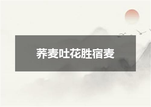 荞麦吐花胜宿麦