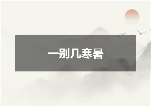 一别几寒暑