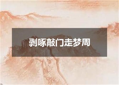 剥啄敲门走梦周