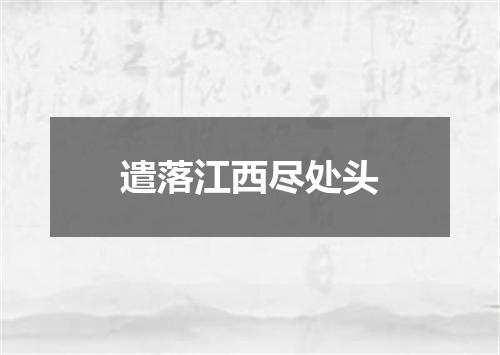 遣落江西尽处头