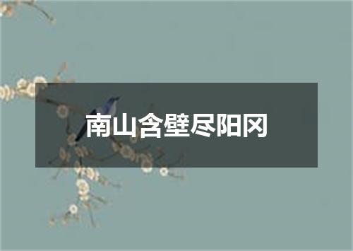 南山含壁尽阳冈