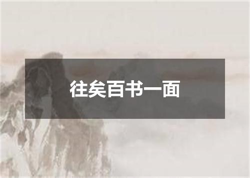 往矣百书一面