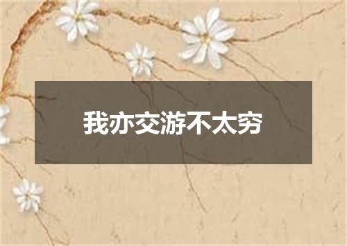 我亦交游不太穷