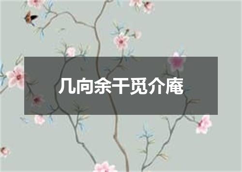 几向余干觅介庵