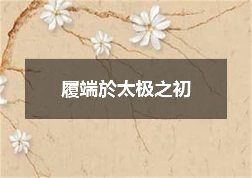 履端於太极之初