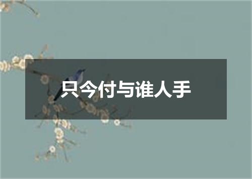 只今付与谁人手