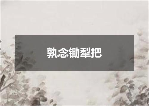 孰念锄犁把