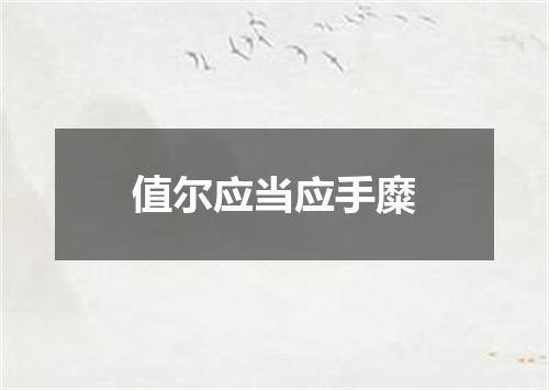 值尔应当应手糜
