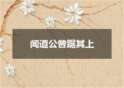 闻道公曾踞其上
